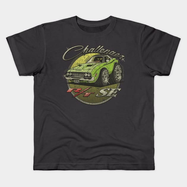 Challenger R/T SE Lime 1970 Kids T-Shirt by JCD666